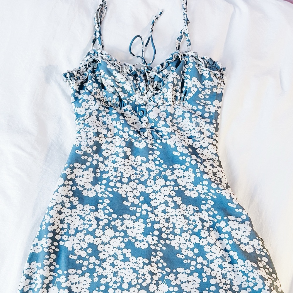 princess polly floral blue mini dress